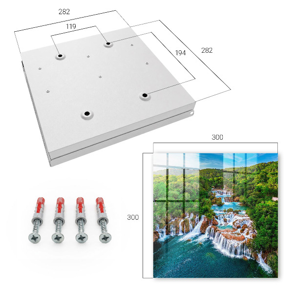 Schlüsselkasten mit Motiv natürlicher Wasserfälle