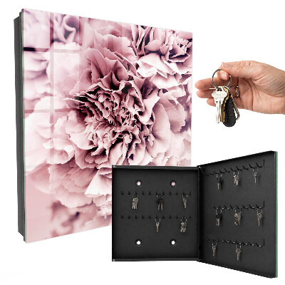 Schlüsselbox für die Wand mit Motiv Rosa Blume