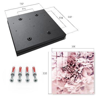 Schlüsselbox für die Wand mit Motiv Rosa Blume