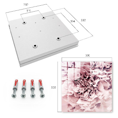 Schlüsselbox für die Wand mit Motiv Rosa Blume
