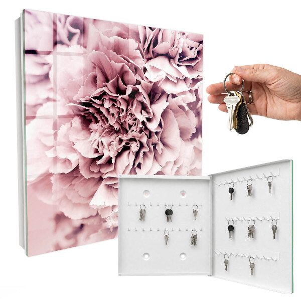 Schlüsselbox für die Wand mit Motiv Rosa Blume