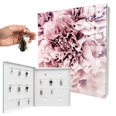 Schlüsselbox für die Wand mit Motiv Rosa Blume