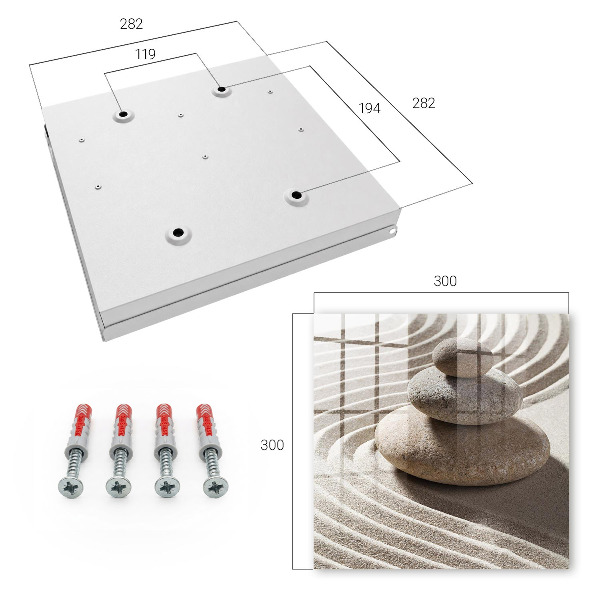 Schlüsselbox im Zen-Kompositionsdesign