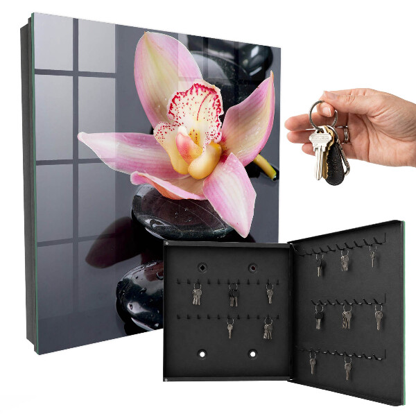 Schlüsselbox zur Wandmontage Orchideensteine