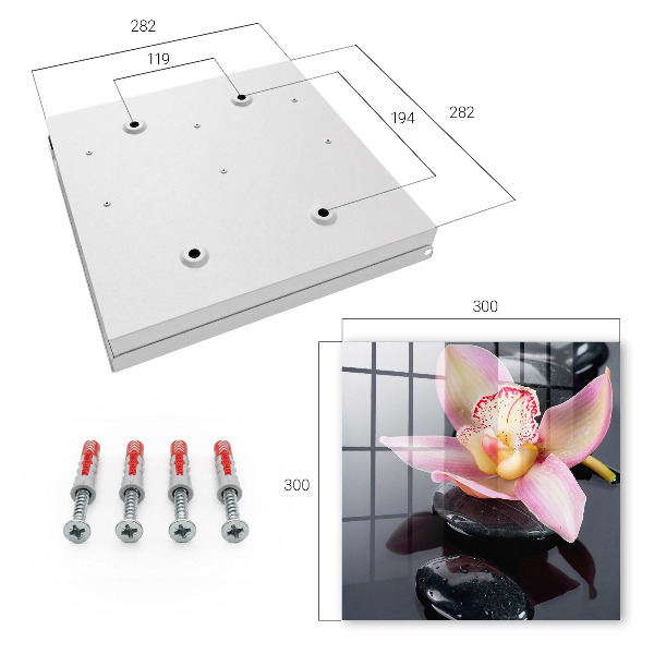 Schlüsselbox zur Wandmontage Orchideensteine