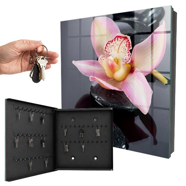 Schlüsselbox zur Wandmontage Orchideensteine