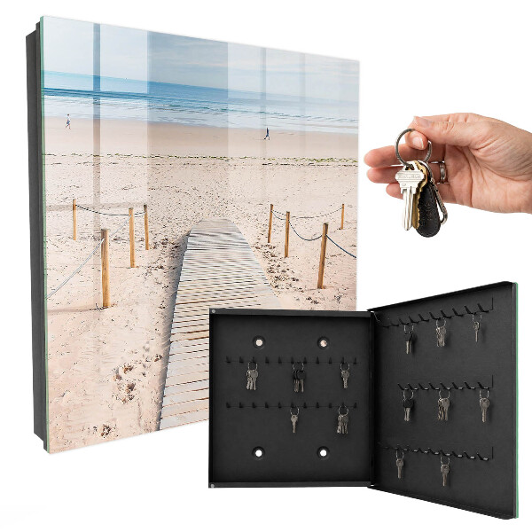 Schlüsselbox mit Meeresstrand-Motiv
