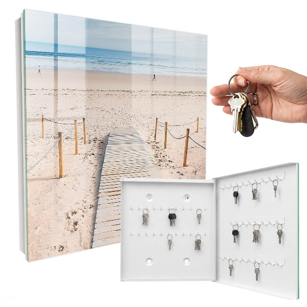 Schlüsselbox mit Meeresstrand-Motiv
