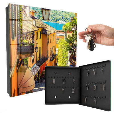 Schlüsselbox für die Wand Motiv Farbenfrohe Stadt