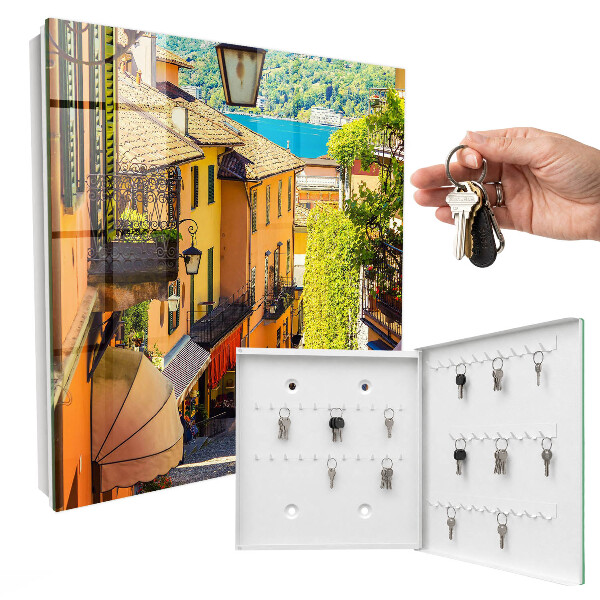 Schlüsselbox für die Wand Motiv Farbenfrohe Stadt