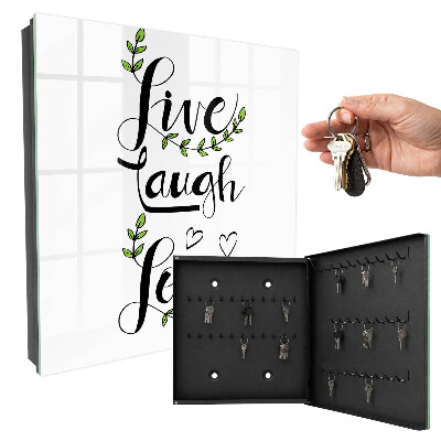 Schlüsselbox für die Wand mit positivem Typografie-Design