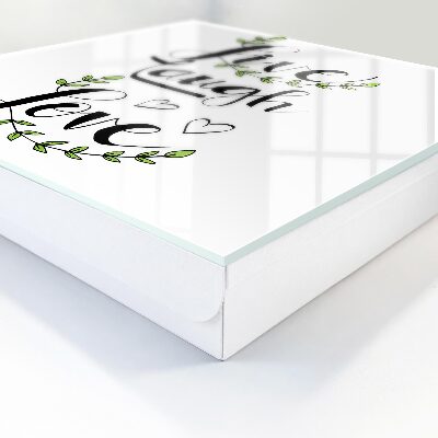 Schlüsselbox für die Wand mit positivem Typografie-Design