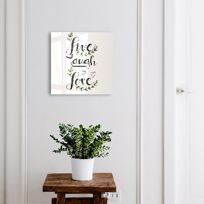 Schlüsselbox für die Wand mit positivem Typografie-Design