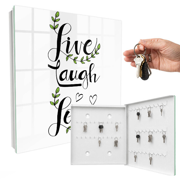 Schlüsselbox für die Wand mit positivem Typografie-Design