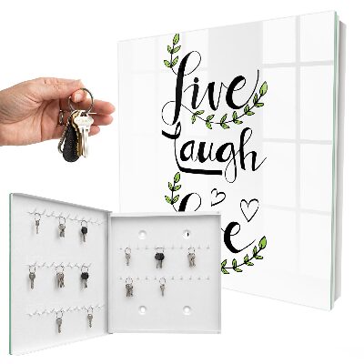 Schlüsselbox für die Wand mit positivem Typografie-Design