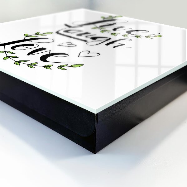 Schlüsselbox für die Wand mit positivem Typografie-Design