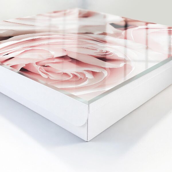 Schlüsselkasten mit Pastellrosen-Motiv