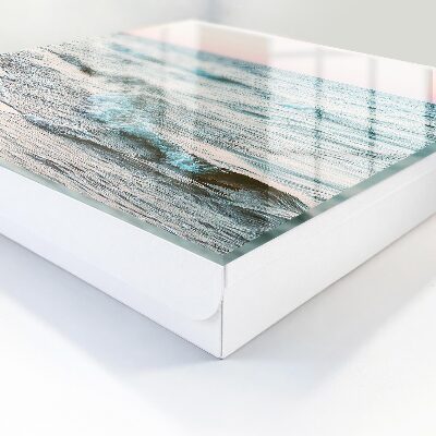Schlüsselbox mit Meereswellen-Motiv