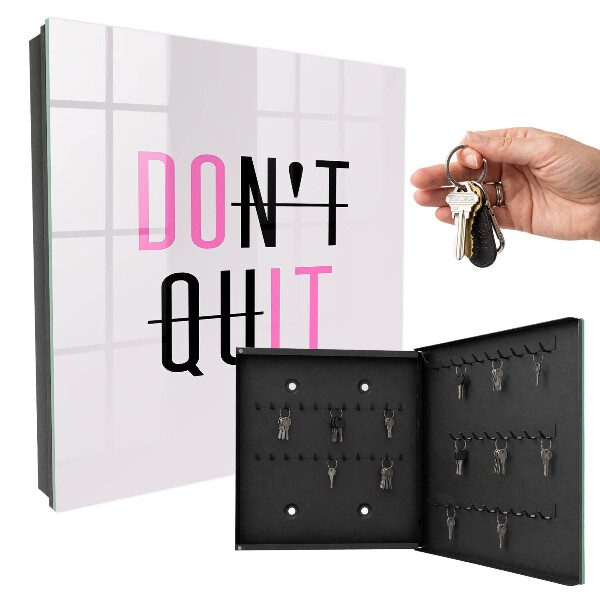 Schlüsselbox mit Motivationstypografie