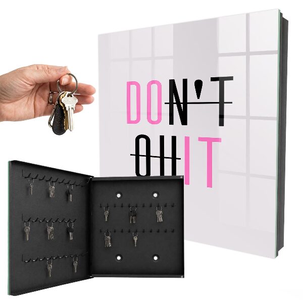 Schlüsselbox mit Motivationstypografie