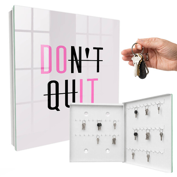 Schlüsselbox mit Motivationstypografie