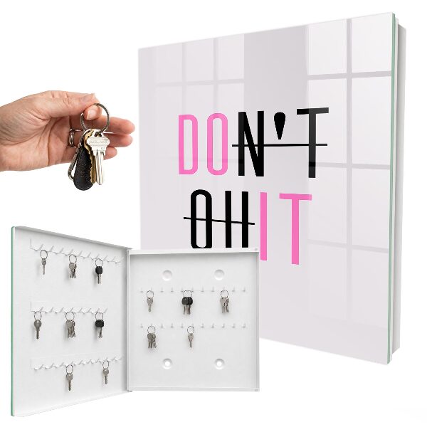 Schlüsselbox mit Motivationstypografie