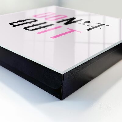 Schlüsselbox mit Motivationstypografie