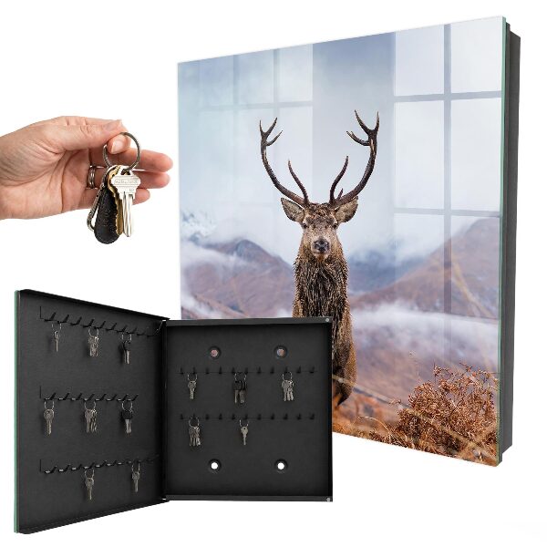 Schlüsselbox für die Wand mit Berghirsch Motiv