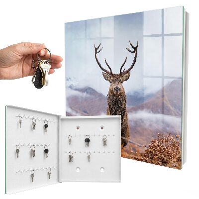 Schlüsselbox für die Wand mit Berghirsch Motiv