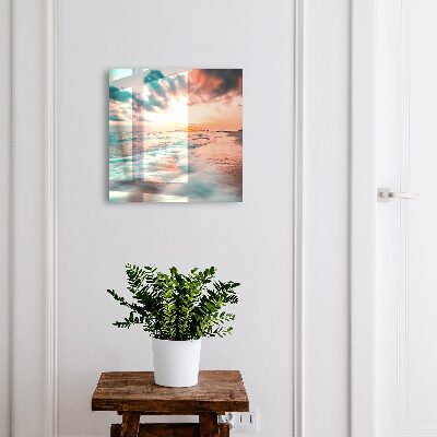 Schlüsselkasten mit Sonnenuntergang-Motiv