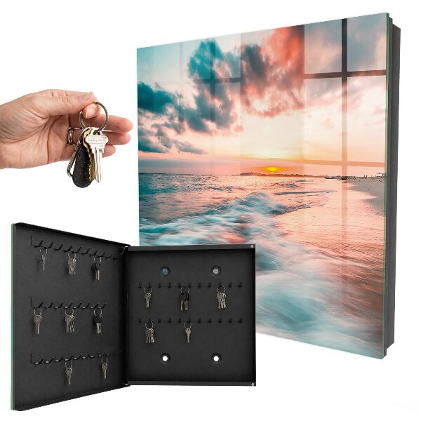 Schlüsselkasten mit Sonnenuntergang-Motiv
