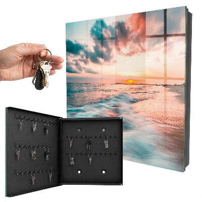 Schlüsselkasten mit Sonnenuntergang-Motiv