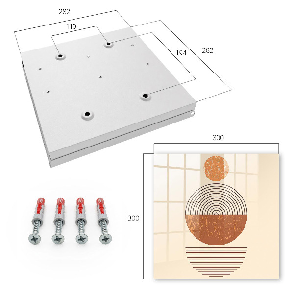Schlüsselbox im Retro-Geometrie-Design