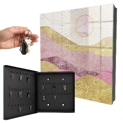 Schlüsselkasten mit Motiv Wellen und Sonnenstrahlen