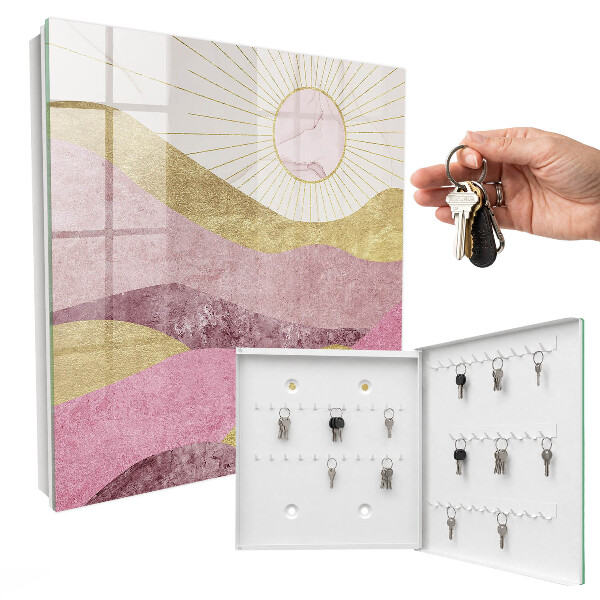 Schlüsselkasten mit Motiv Wellen und Sonnenstrahlen