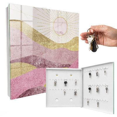 Schlüsselkasten mit Motiv Wellen und Sonnenstrahlen