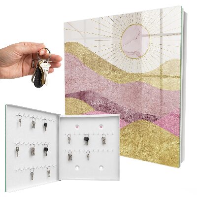 Schlüsselkasten mit Motiv Wellen und Sonnenstrahlen