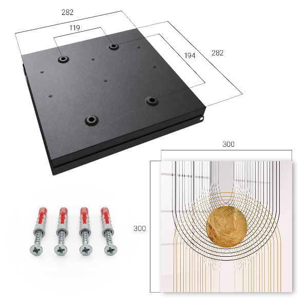Schlüsselbox zur Wandmontage Design Kreise und Linien