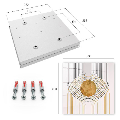Schlüsselbox zur Wandmontage Design Kreise und Linien
