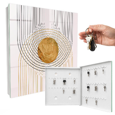 Schlüsselbox zur Wandmontage Design Kreise und Linien