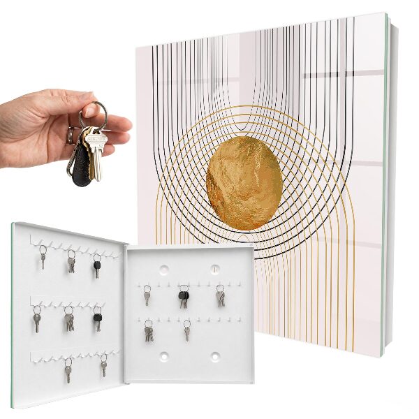 Schlüsselbox zur Wandmontage Design Kreise und Linien