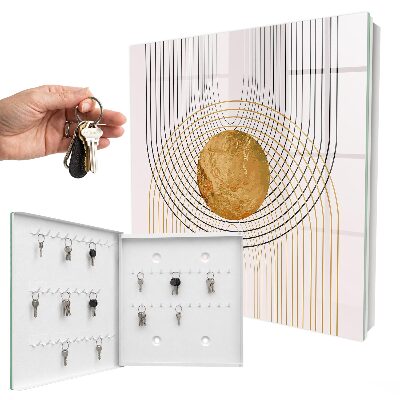 Schlüsselbox zur Wandmontage Design Kreise und Linien