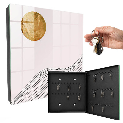 Schlüsselkasten mit Motiv Wellen und Kreise