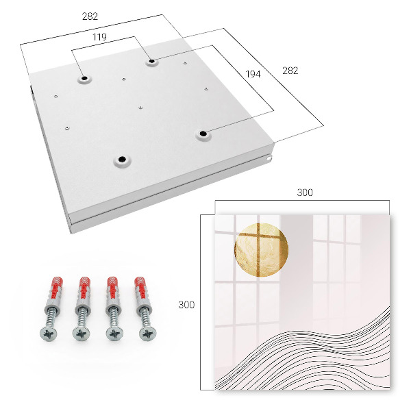 Schlüsselkasten mit Motiv Wellen und Kreise