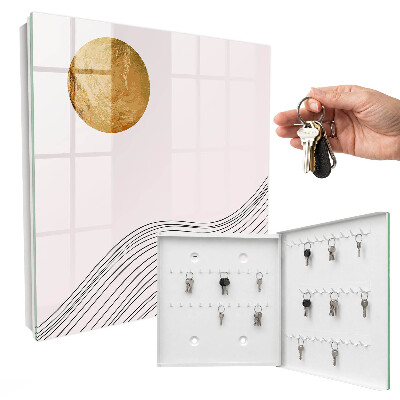 Schlüsselkasten mit Motiv Wellen und Kreise