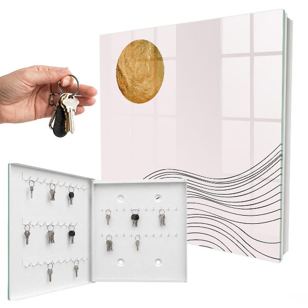 Schlüsselkasten mit Motiv Wellen und Kreise