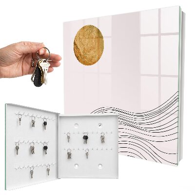 Schlüsselkasten mit Motiv Wellen und Kreise
