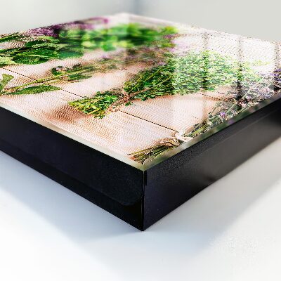 Schlüsselbox zur Wandmontage Design Grüne Kräuter