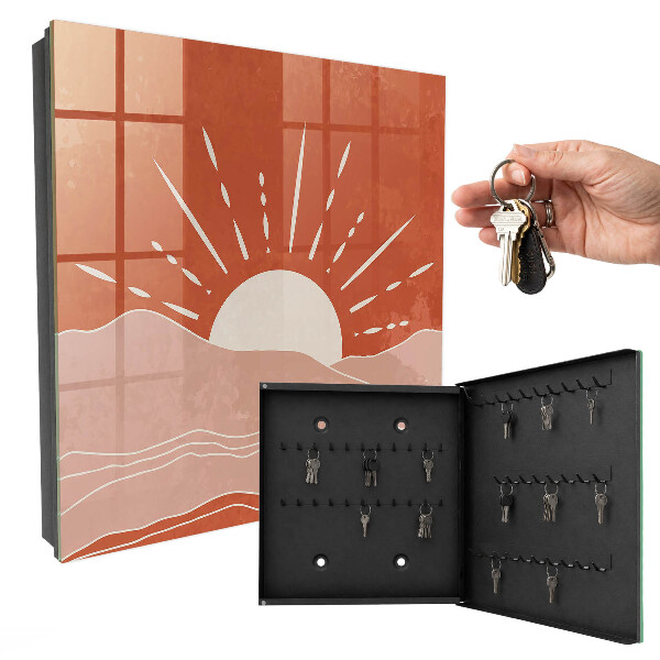 Schlüsselbox in orangefarbenem Morgendämmerungs-Design