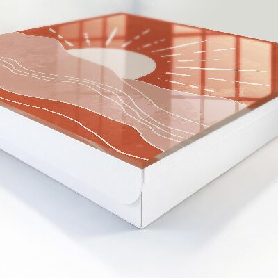 Schlüsselbox in orangefarbenem Morgendämmerungs-Design